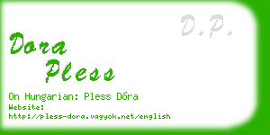 dora pless business card